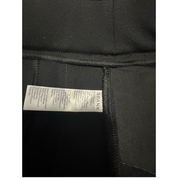 Spanx Black pullon ponte tux stripe pants Medium Tall - Picture 4 of 7